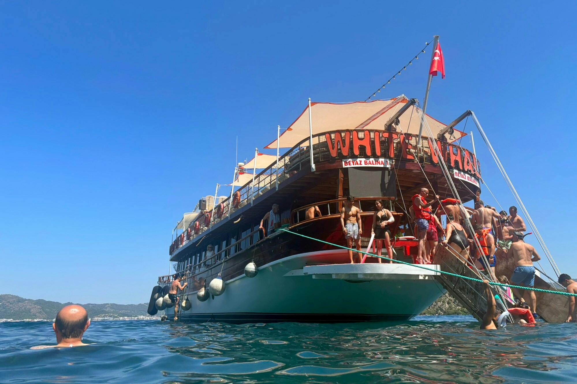 Marmaris White Whale boat cruise with lunch