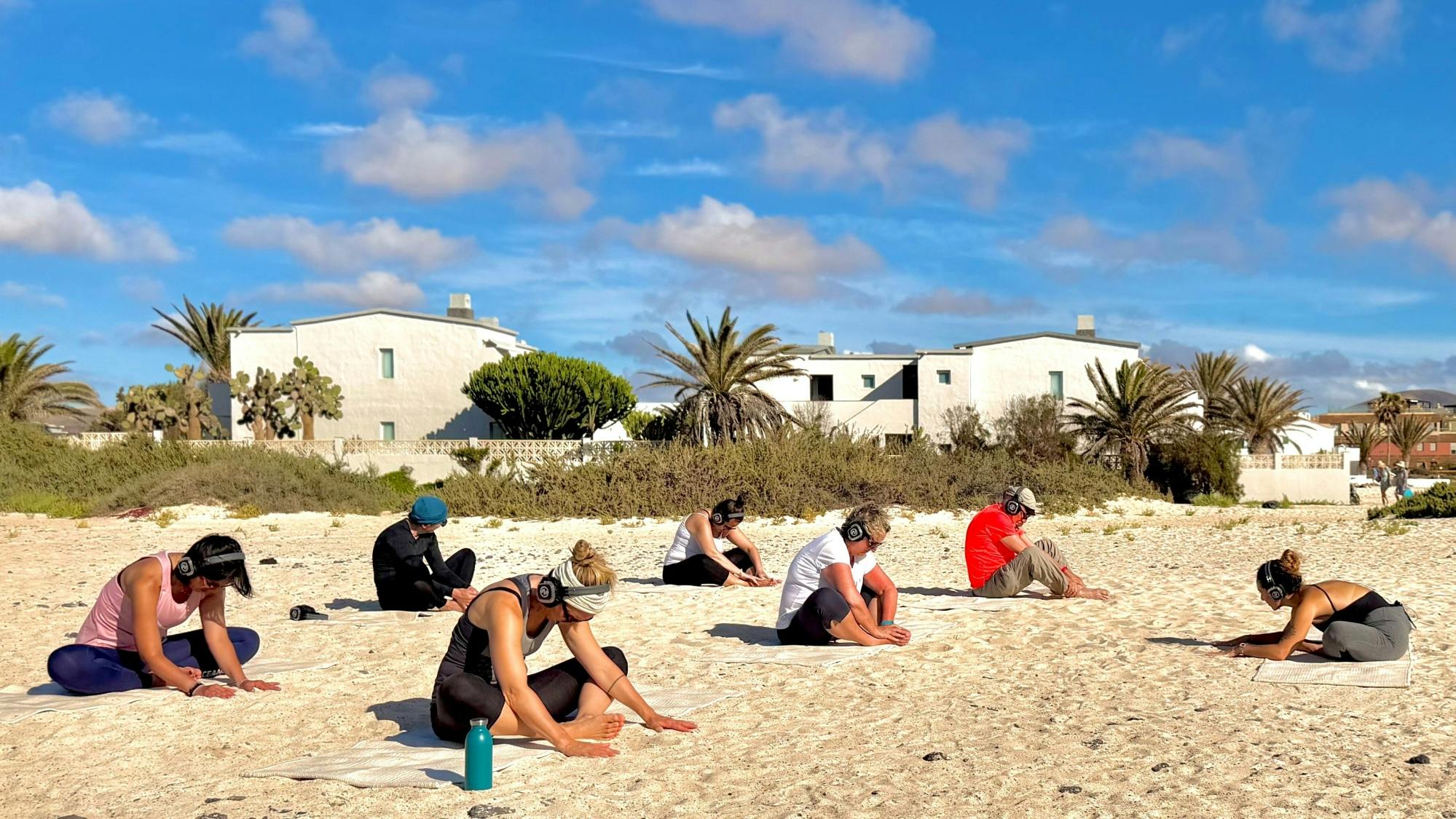 Private sunrise or sundown yoga experience in Corralejo