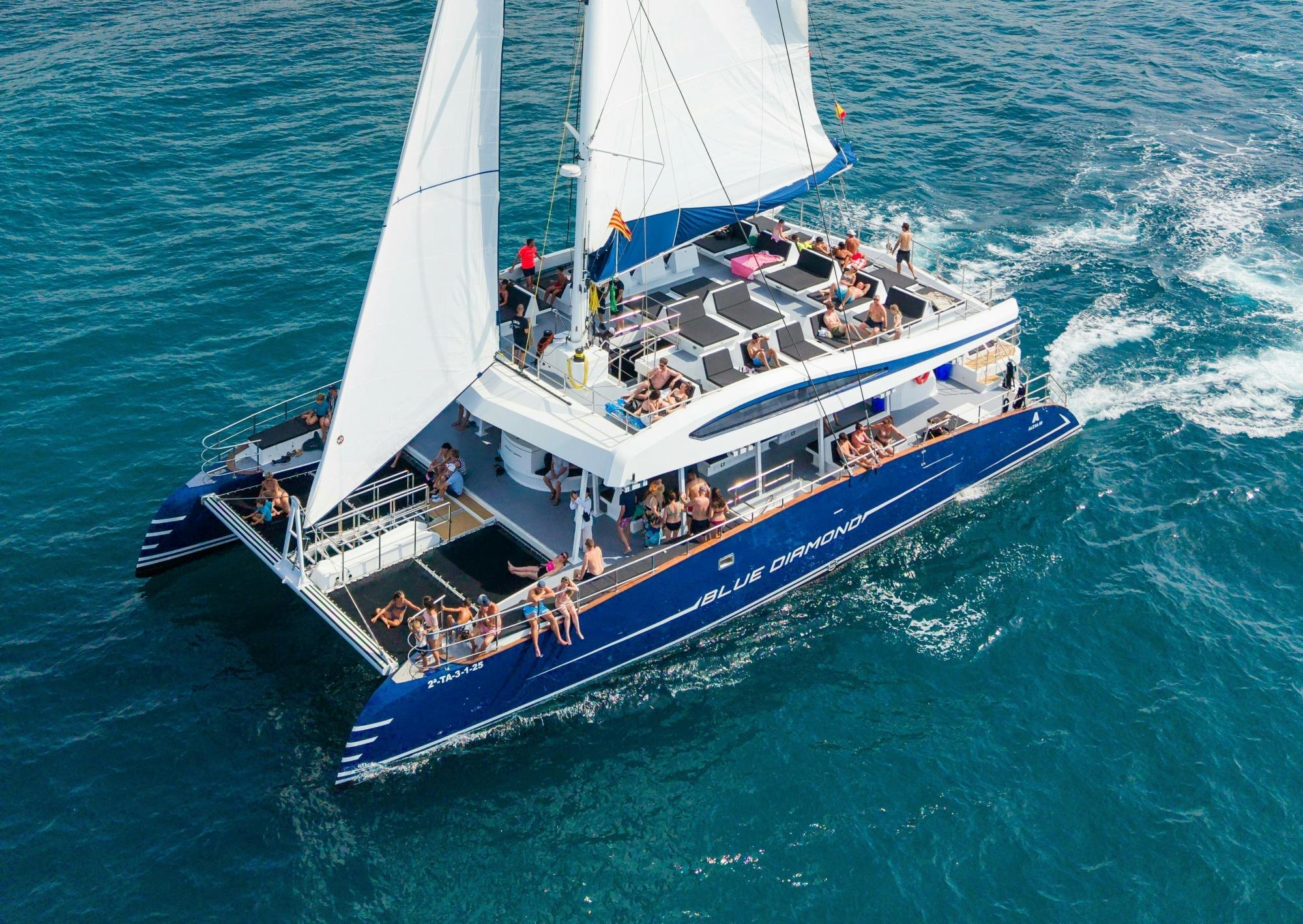 Blue Diamond catamaran cruise with unlimited drinks