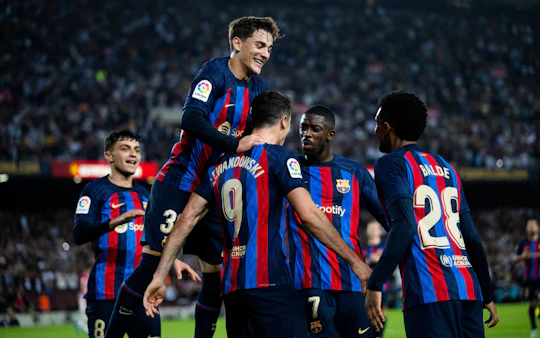 FC Barcelona football match with transport