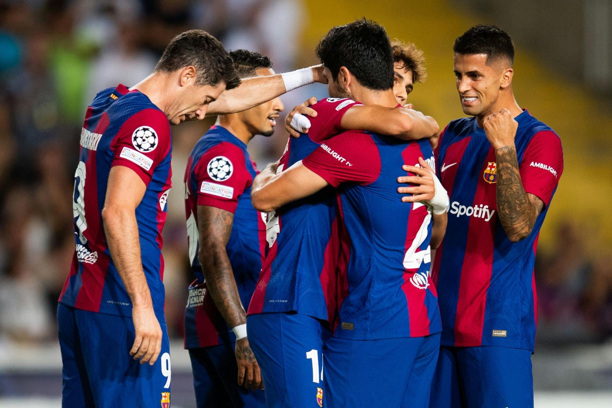 FC Barcelona football match with transport
