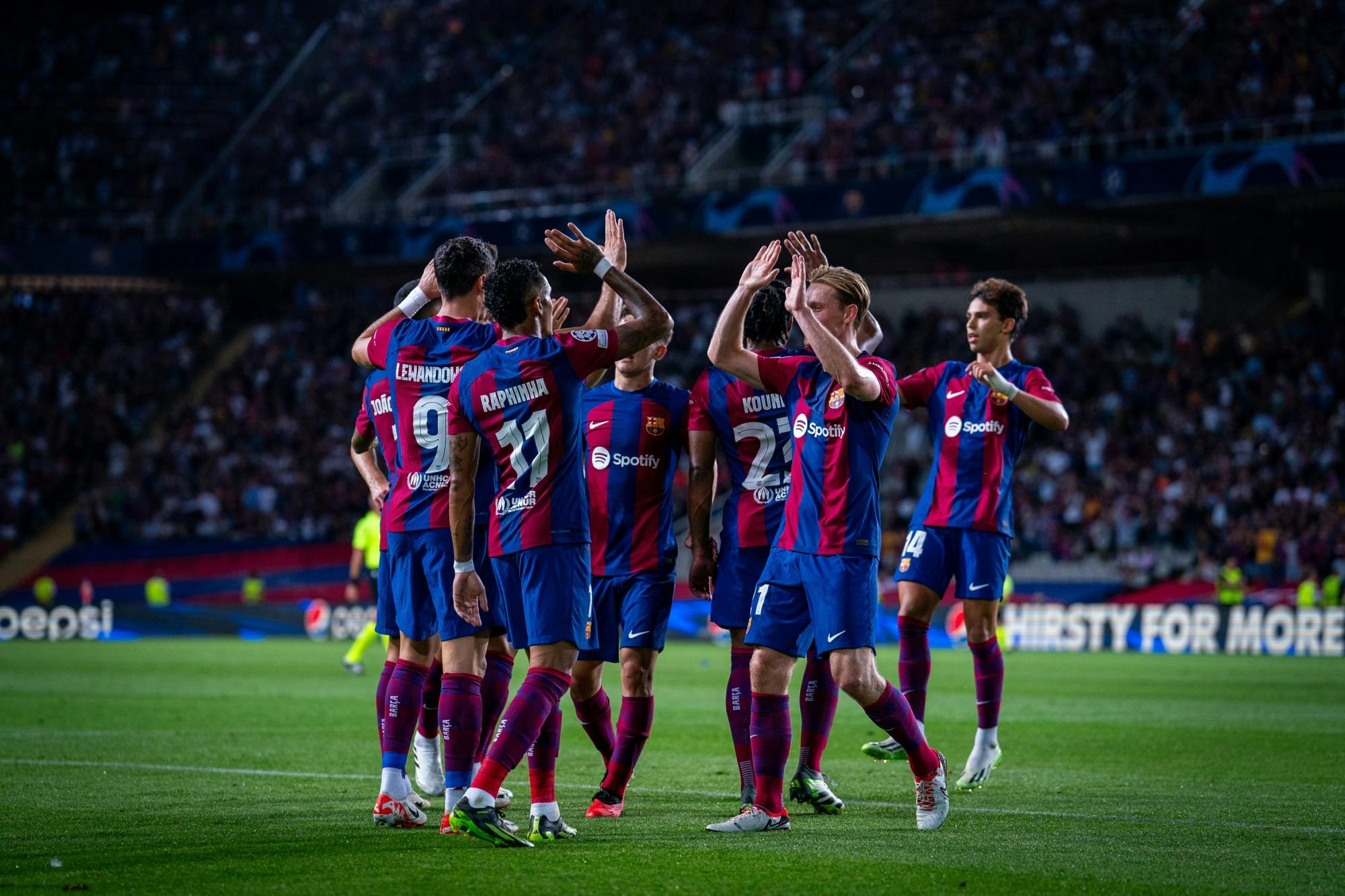 FC Barcelona football match with transport