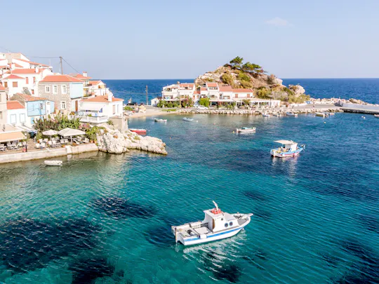 Inselrundfahrt auf Samos mit dem Heiligtum von Heraion und dem Dorf Potami