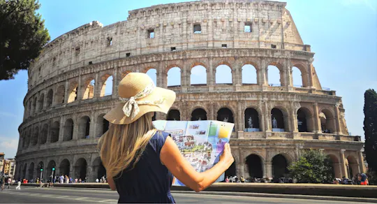 Wereldtoegang Colosseum met AI-videogids-app