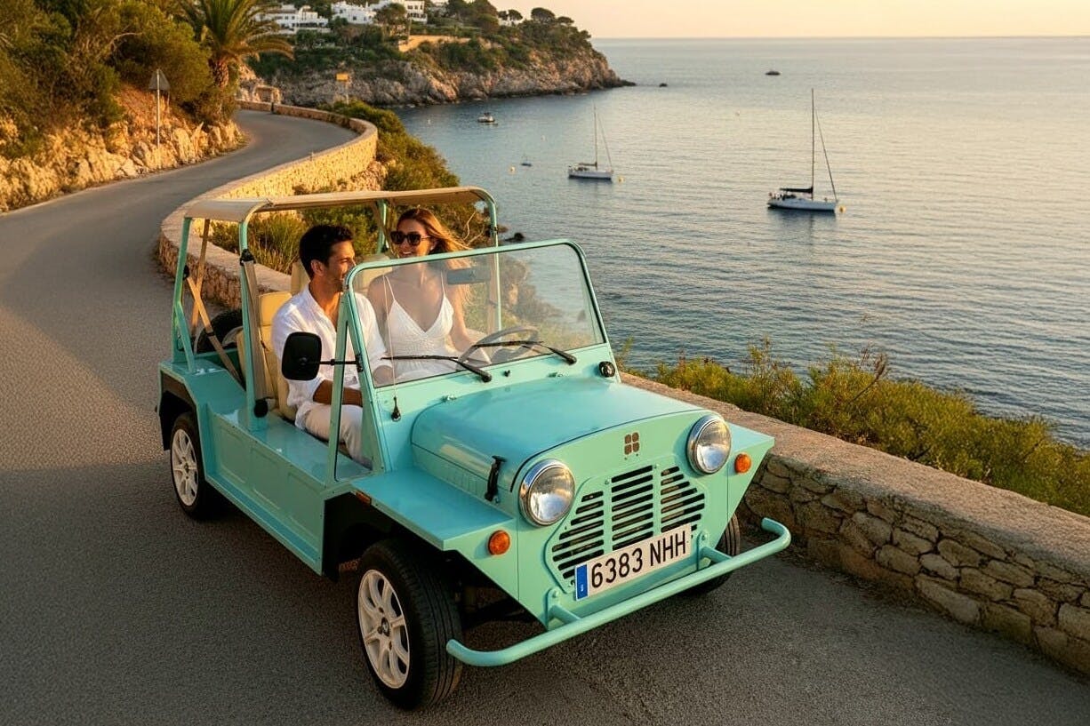 Ibiza open-top beach buggy tour with swim stop