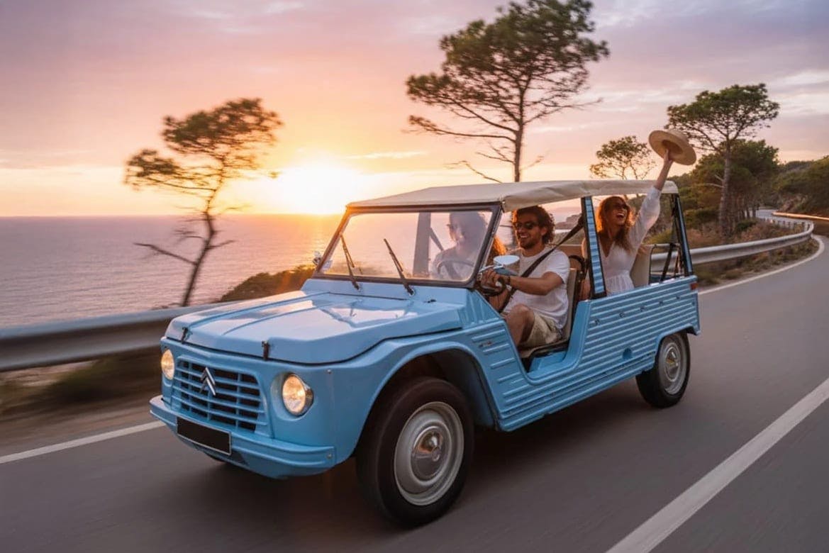 Ibiza open-top beach buggy tour with swim stop