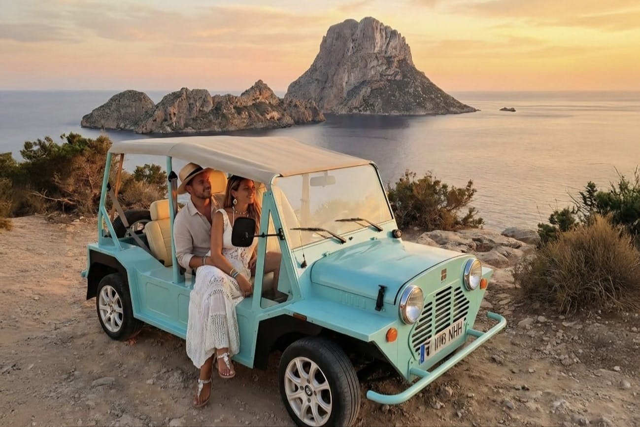 Ibiza open-top beach buggy tour with swim stop