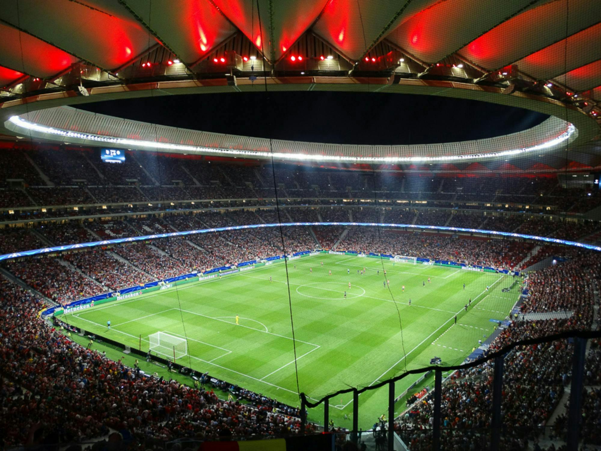 Jogo de futebol do Atlético de Madrid no Estádio Riyadh Air Metropolitano