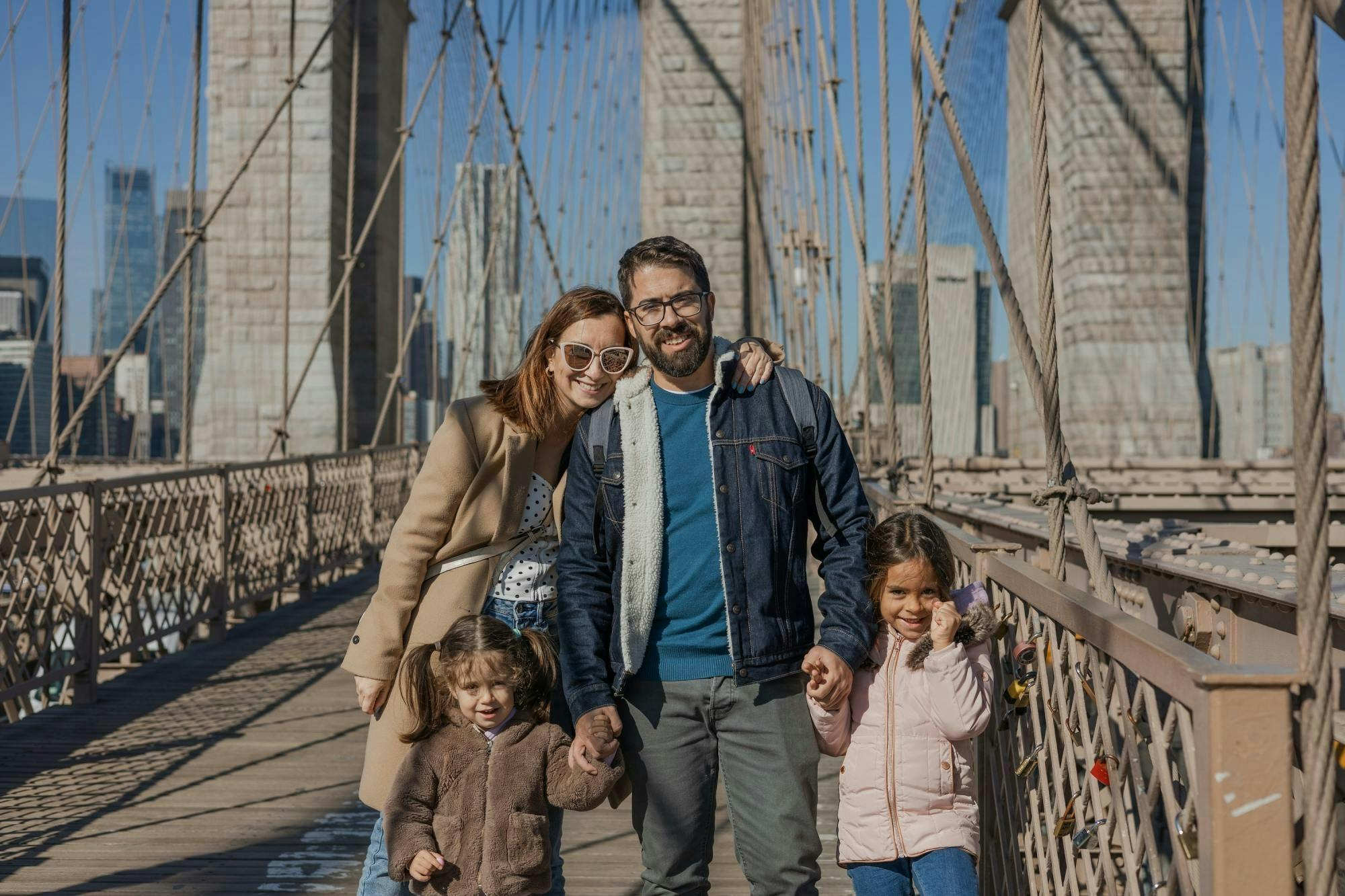New York professional photoshoot at Brooklyn Bridge