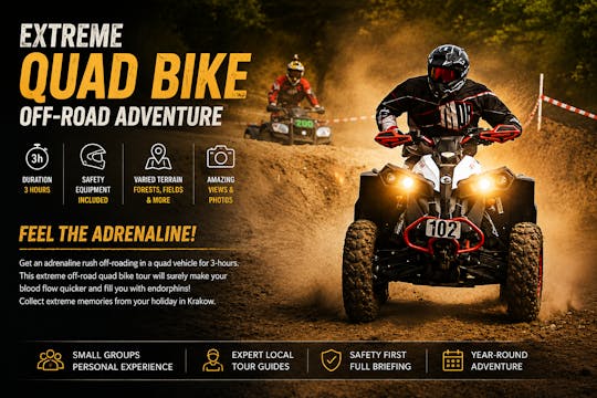Krakow extreme off-road quad bike tour
