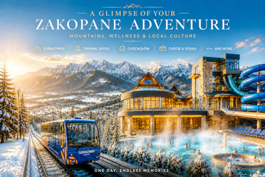 Excursión a Zakopane con piscinas termales y recogida en el hotel