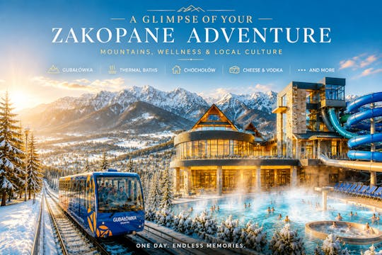 Zakopane tour with hot bath pools and hotel pick-up