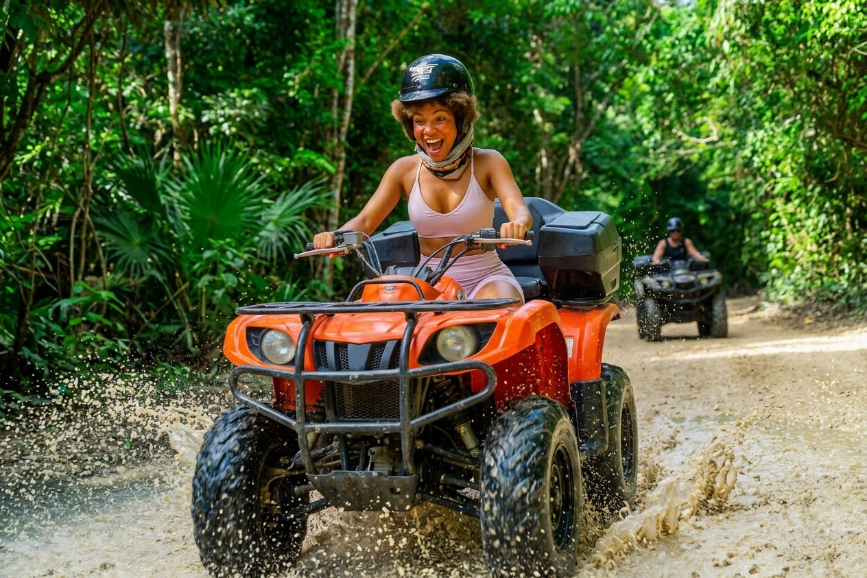 Jungle Adventure with ATV, Zip Line, Cenote and Tequila Tasting