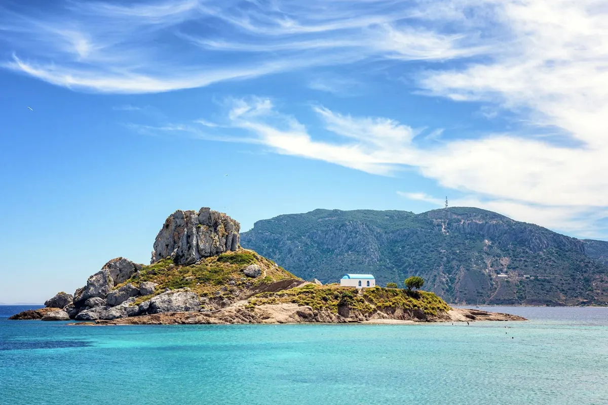 Kefalos Bay boat trip with lunch and fishing time