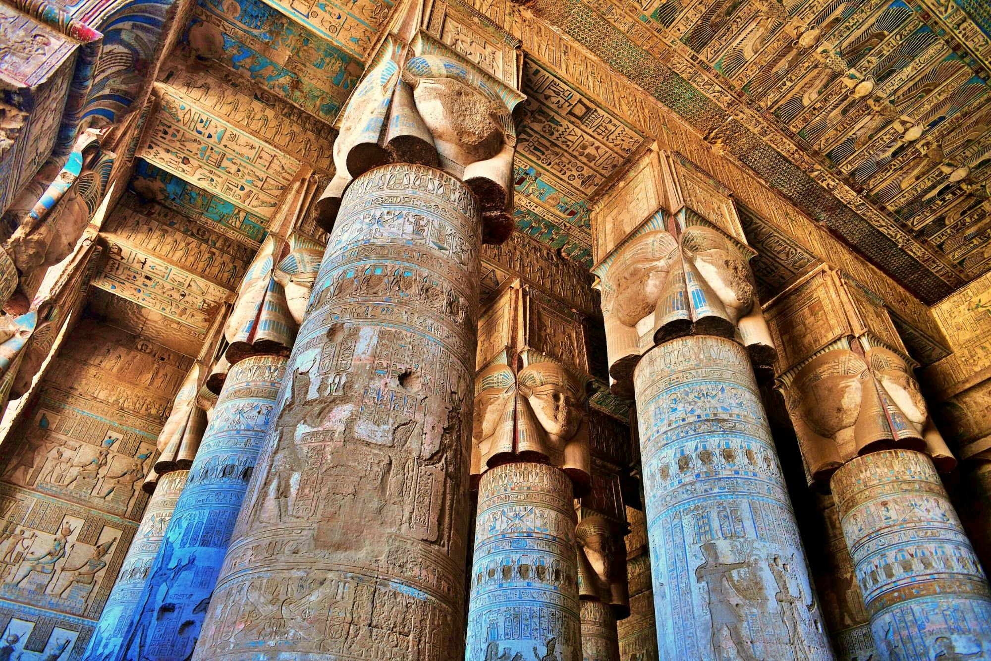 Visite guidée de Dendera et Abydos au départ d'Hurghada avec repas le midi maison