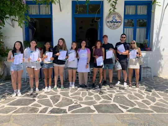 Private cooking class in a traditional Naxian village