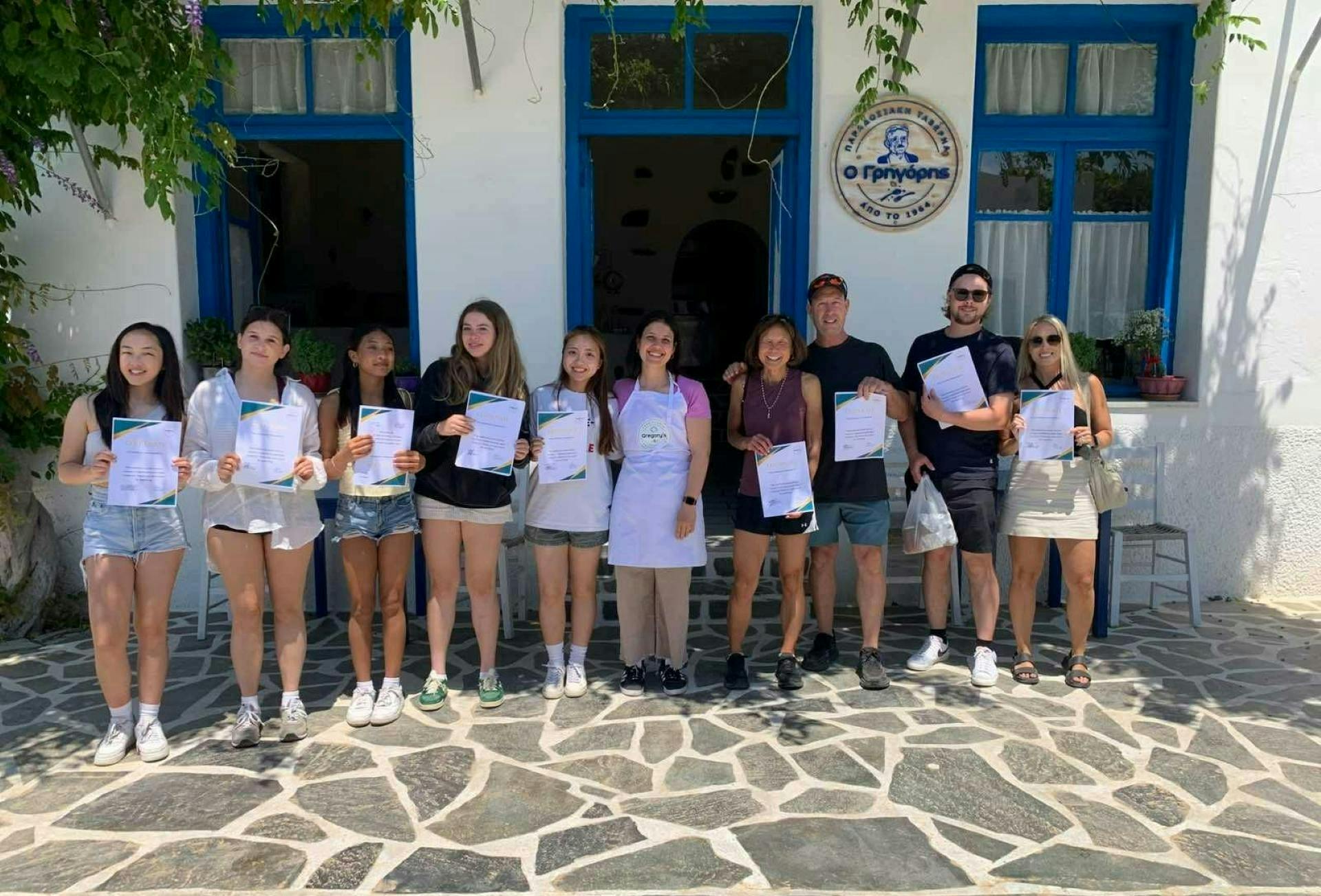 Private cooking class in a traditional Naxian village