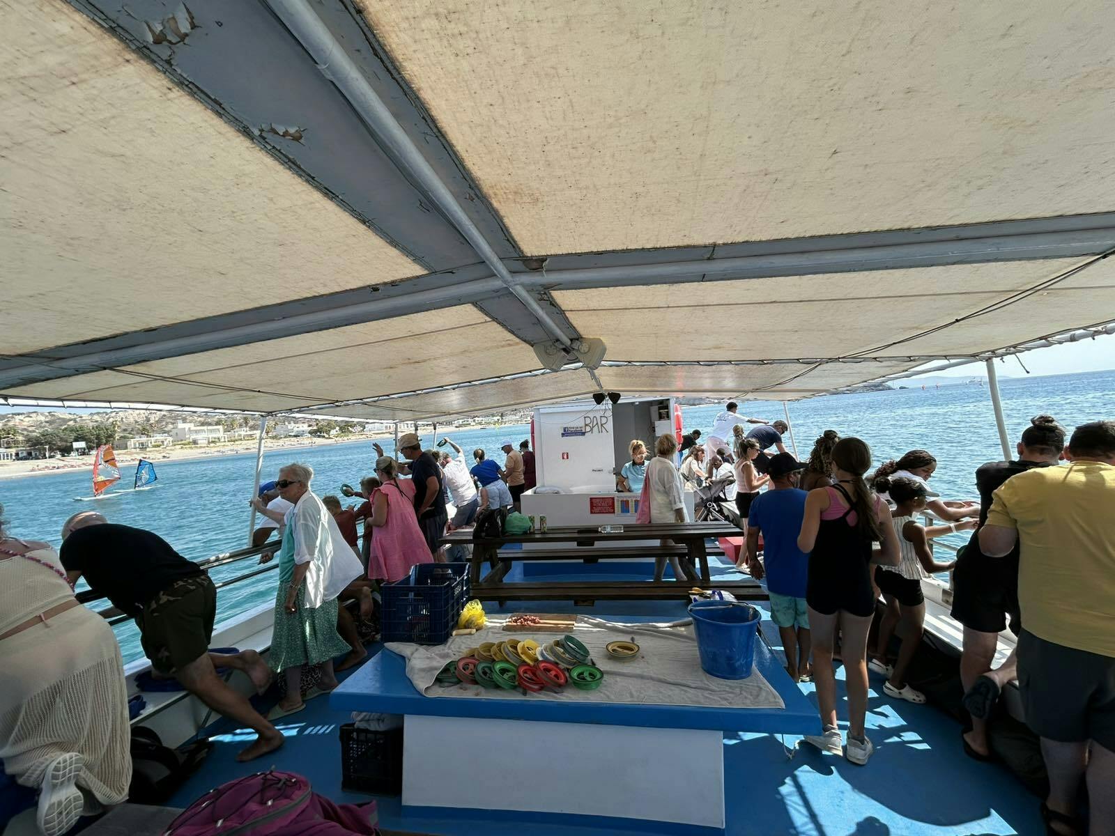 Kefalos Bay boat trip with lunch and fishing time