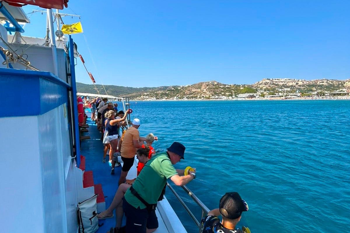 Kefalos Bay boat trip with lunch and fishing time