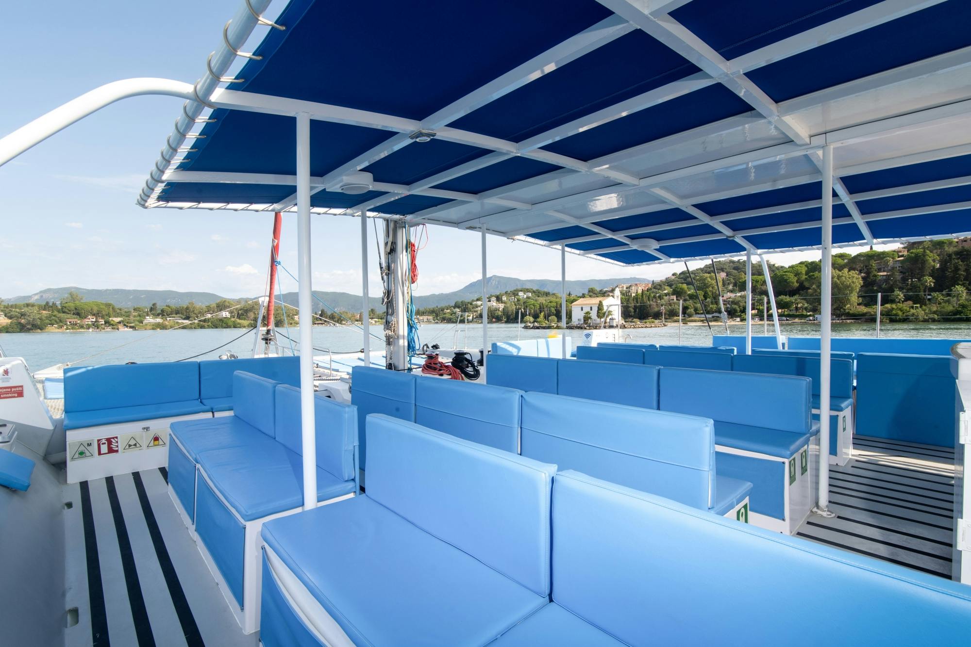 Corfu adults-only catamaran cruise with Greek lunch and drinks