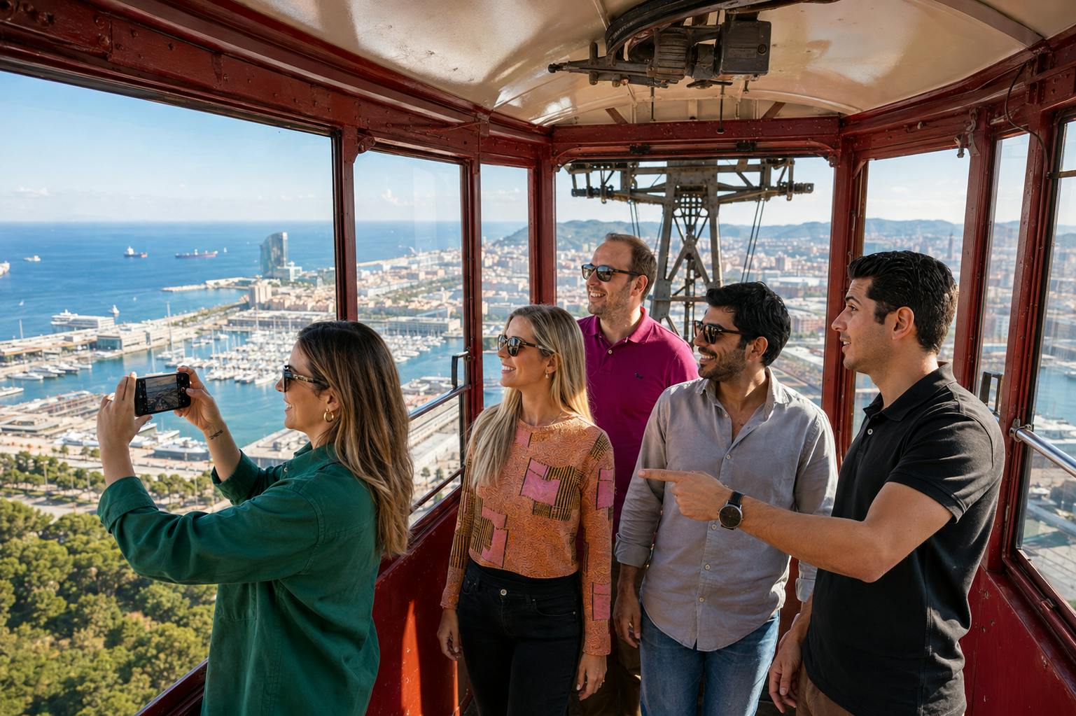 Stadtrundfahrt durch Barcelona mit Montjuïc, Altstadt, Seilbahn und Bootsfahrt