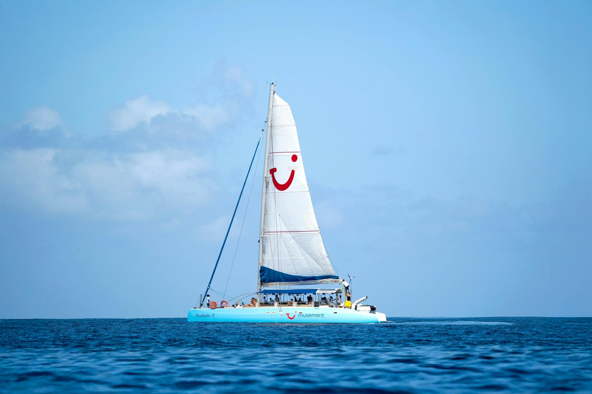 Catamaran cruise with lunch at a beach restaurant