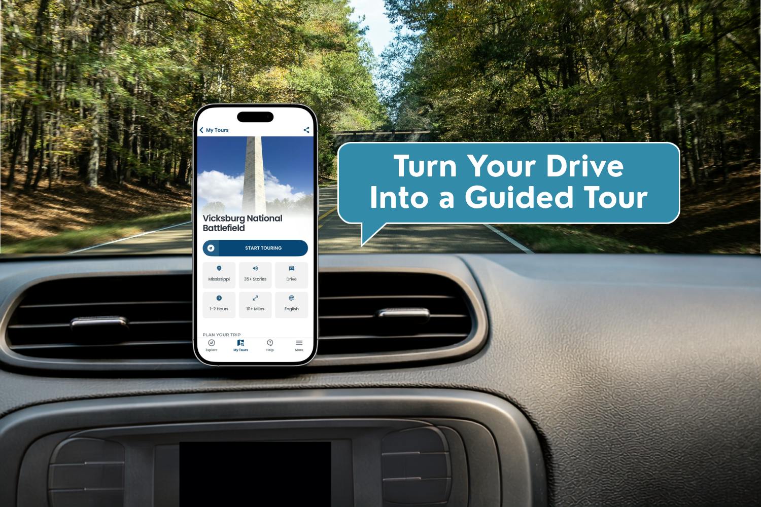 Zelfstandige audiotour per auto over het Vicksburg National Battlefield