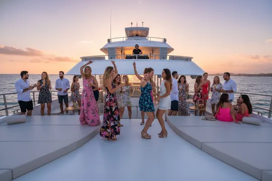Katamaranfahrt bei Sonnenuntergang auf der „TwentyFive“ in Los Cabos