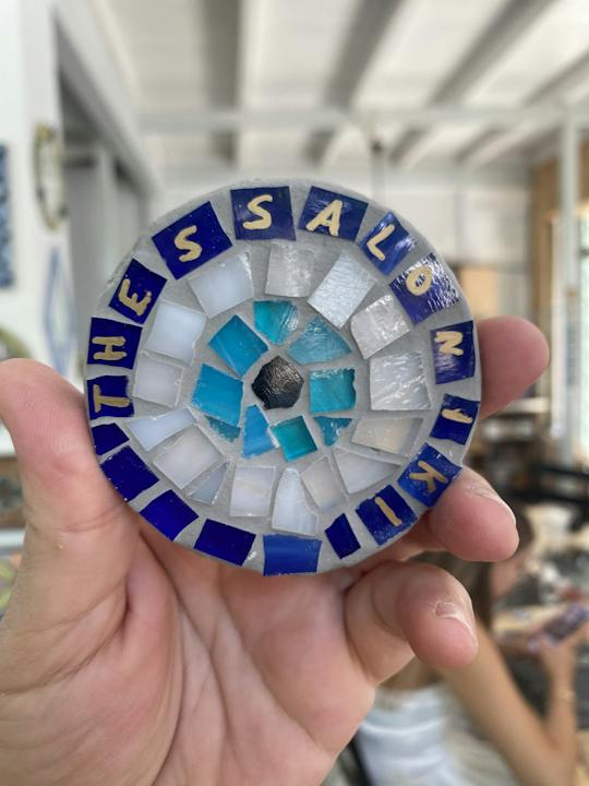Thessaloniki mosaic workshop with handmade magnet creation