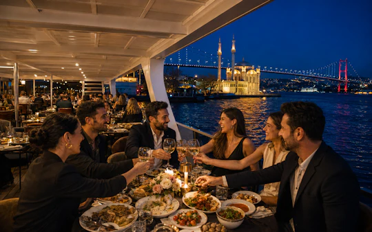 Bosphorus dinner cruise and live show