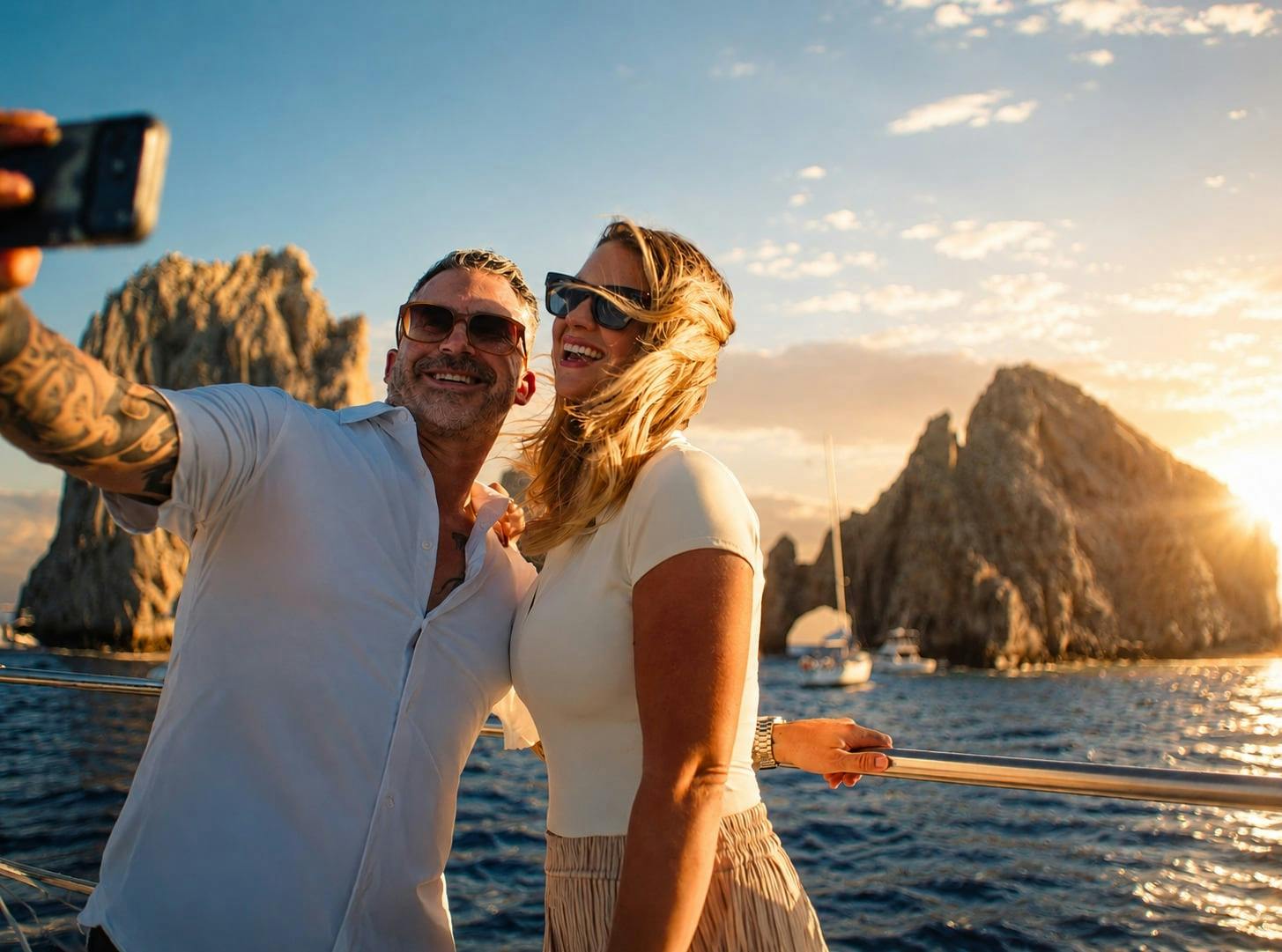 Cabo Oceanus Catamaran snorkel or sunset party cruise