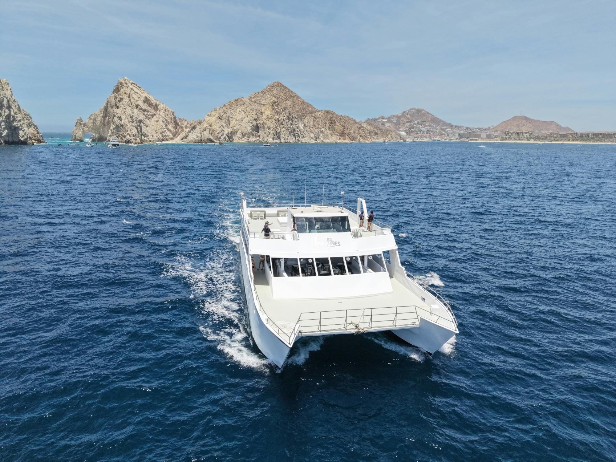 Cabo Oceanus Catamaran snorkel or sunset party cruise