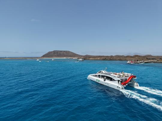 Balsa rápida «Eco» de ida e volta para a Ilha de Lobos, partindo de Corralejo