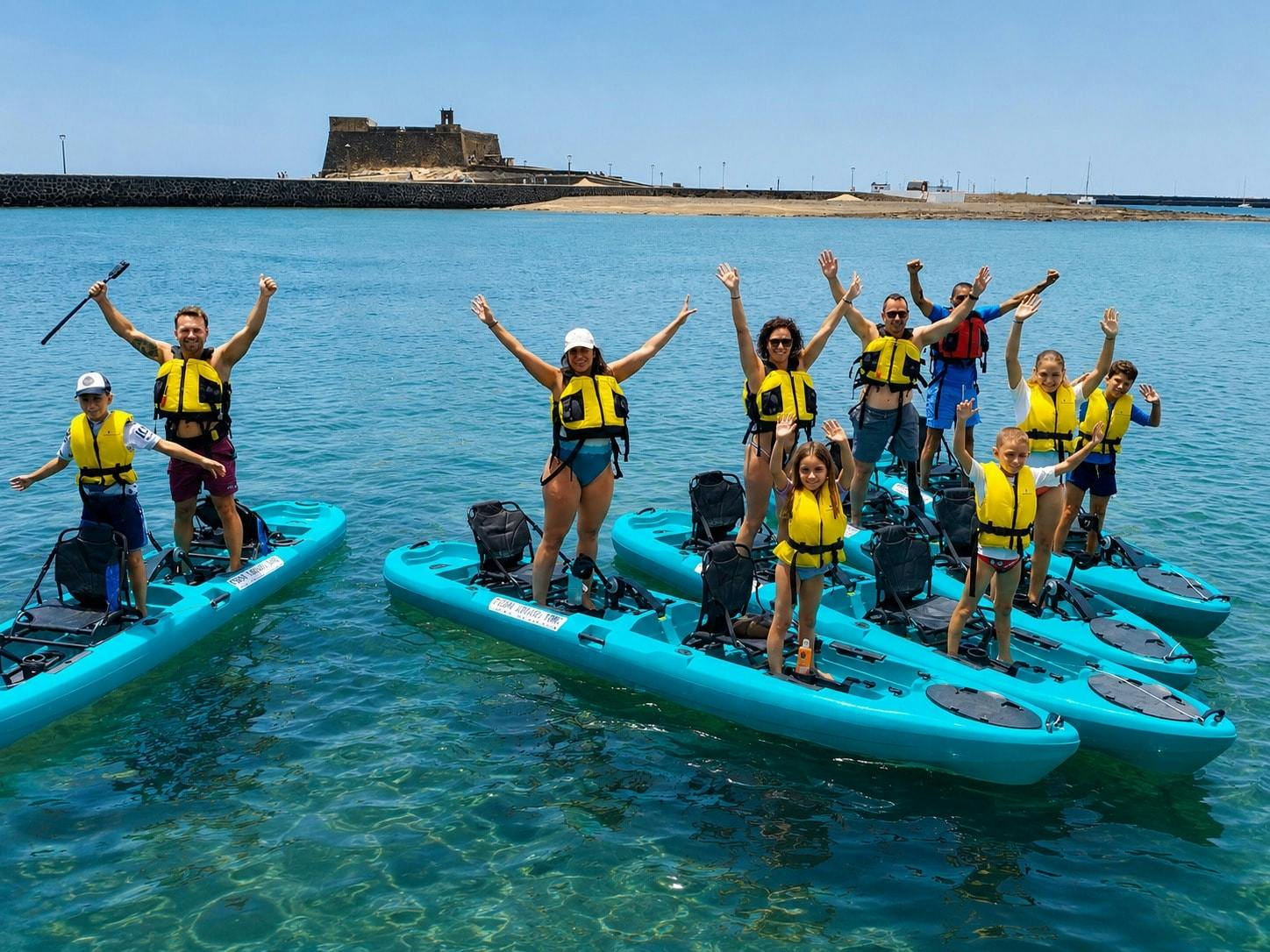 Arrecife pedal-powered kayak tour with optional snorkelling