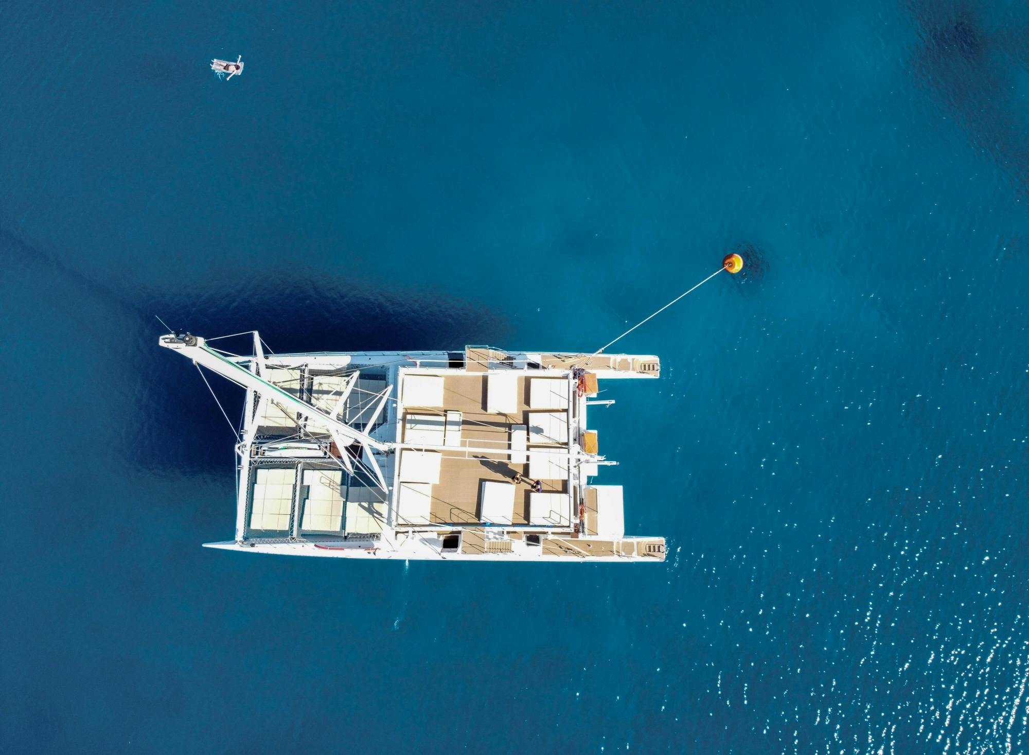 Relaxing adults-only Blue Lagoon catamaran trip