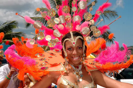 Lanzarote’s carnival parade in Puerto del Carmen with transport
