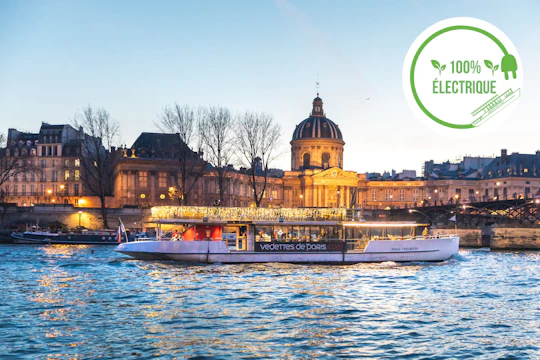 Evening cruise on the Seine river with an aperitif