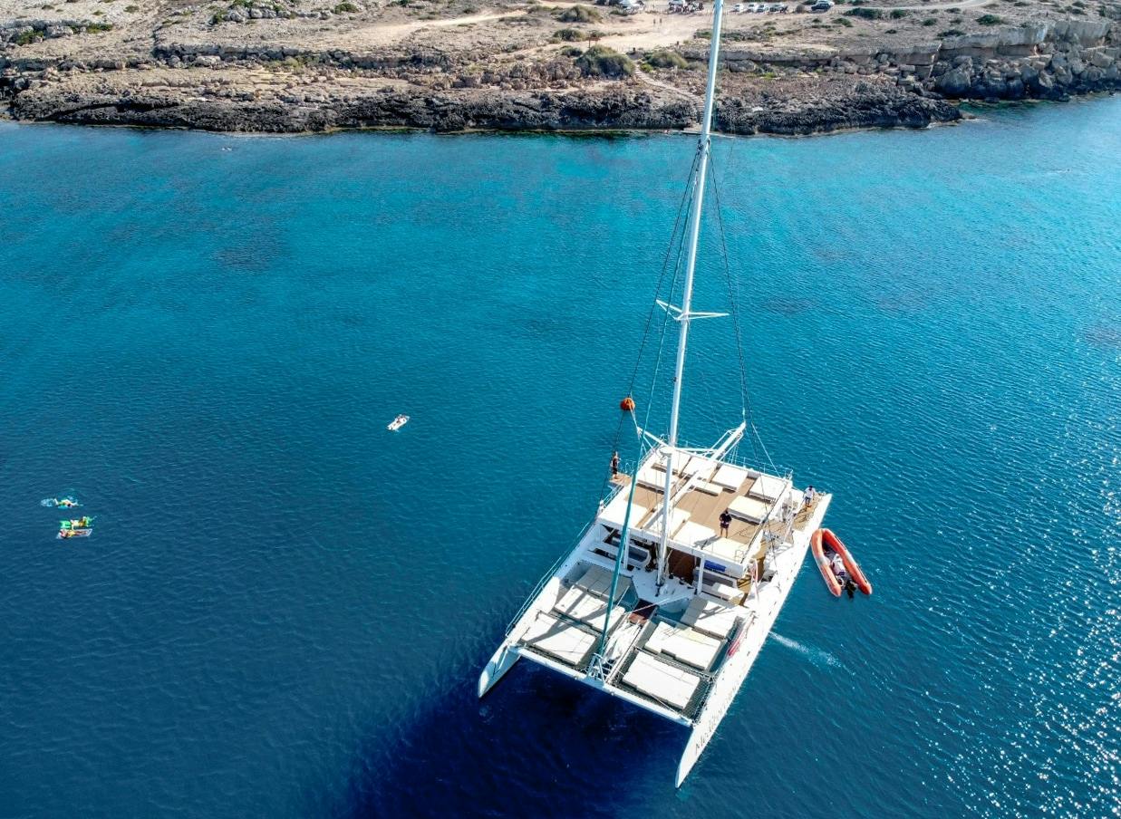 Konnos Bay relaxing catamaran trip