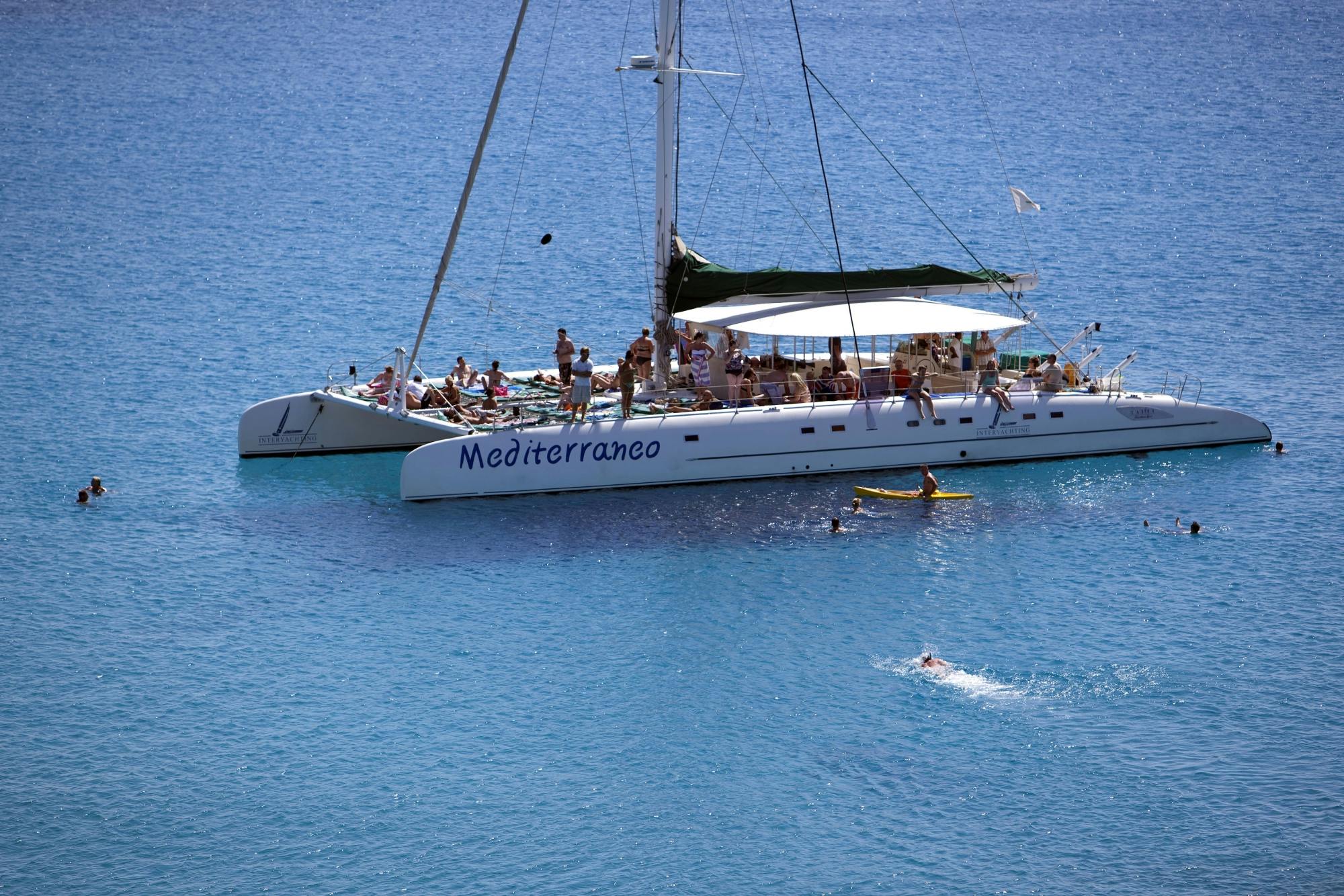 Sunset adults-only catamaran trip