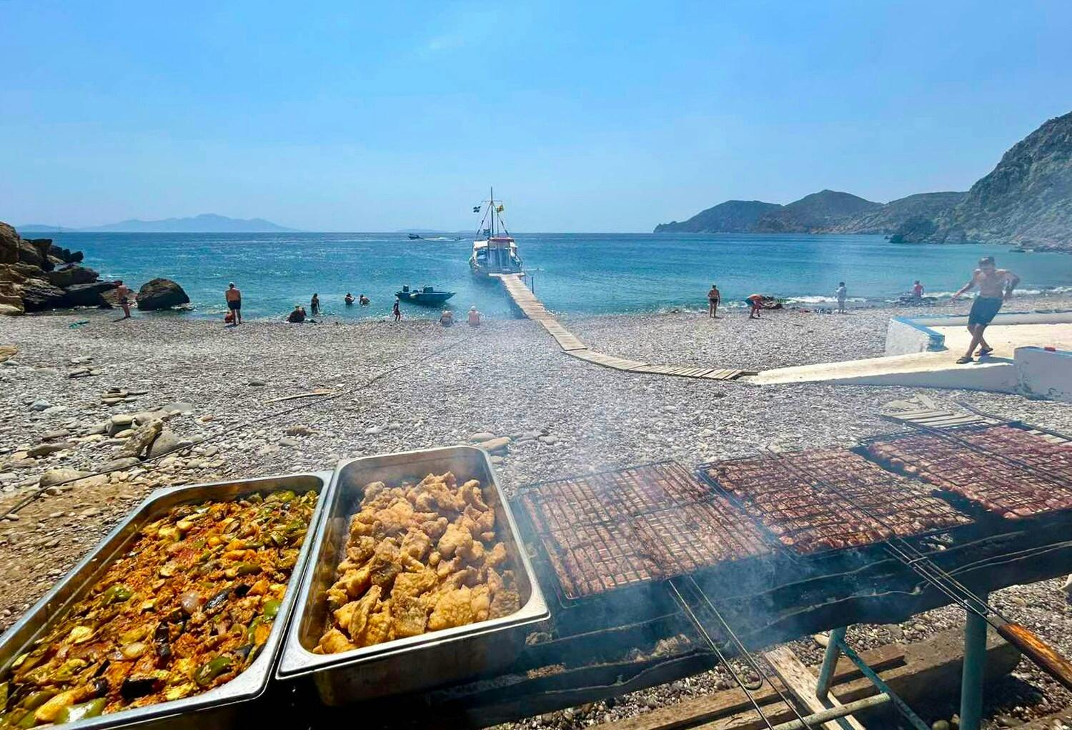 Kefalos Bay boat trip with lunch and fishing time