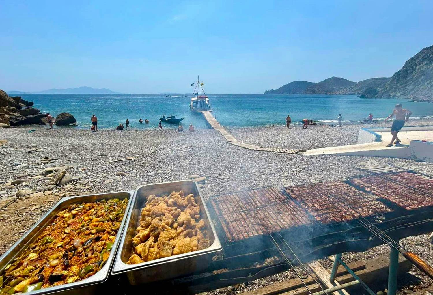 Kefalos Bay boat trip with lunch and fishing time