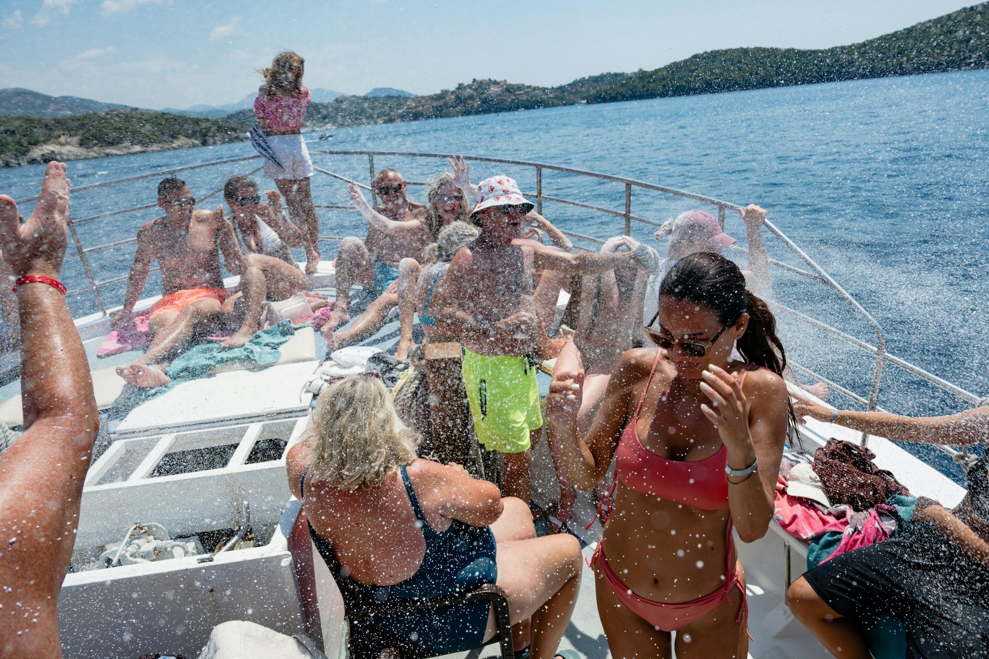 Boat trip from Corfu to Sivota with local lunch, Blue Lagoon and optional transfers