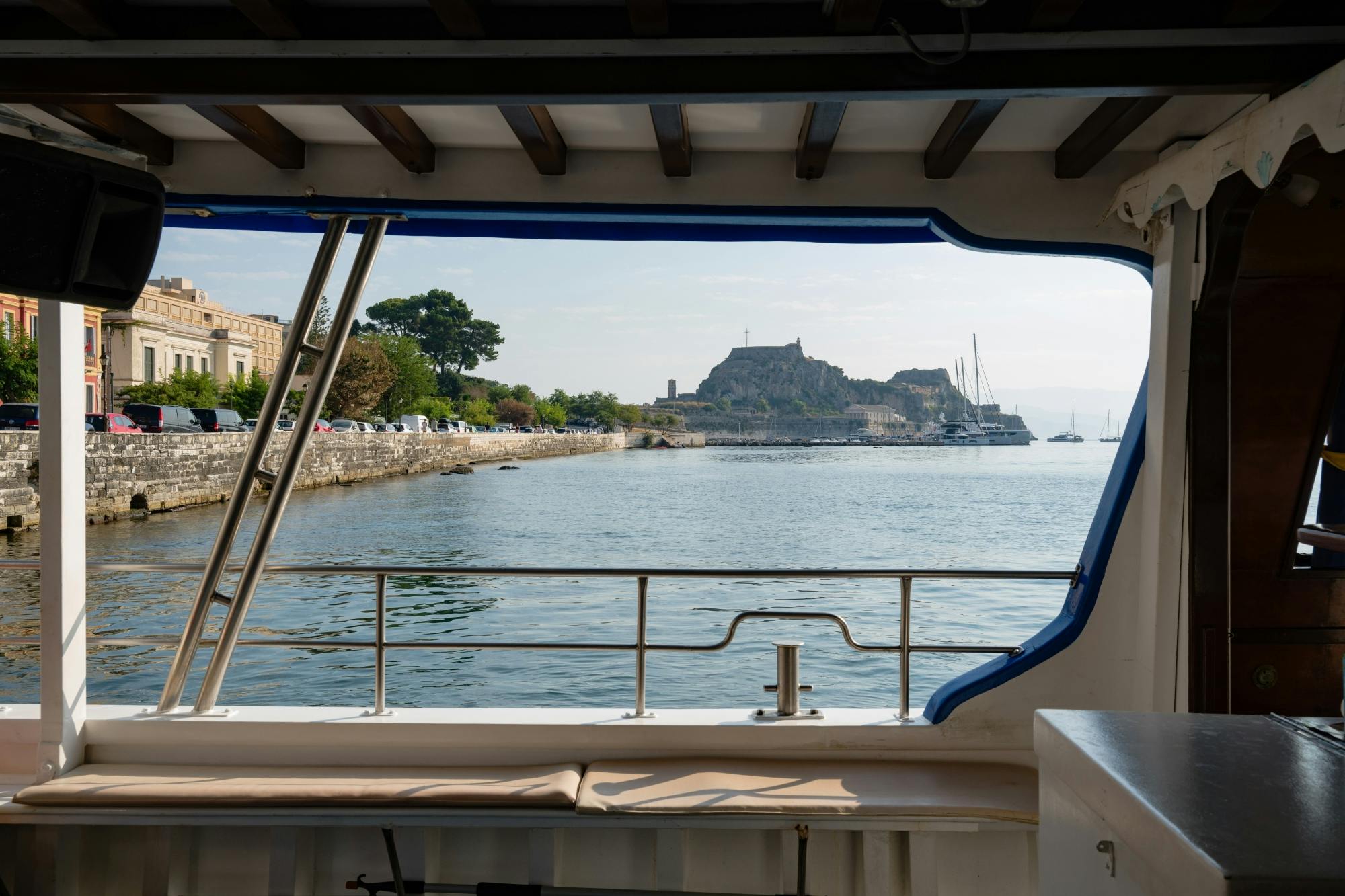 Boat trip from Corfu to Sivota with local lunch, Blue Lagoon and optional transfers