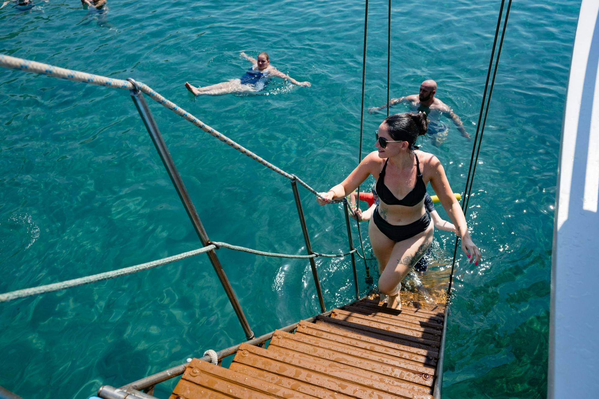 Boat trip from Corfu to Sivota with local lunch, Blue Lagoon and optional transfers