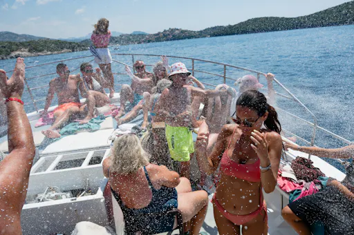 Boat trip from Corfu to Sivota with local lunch, Blue Lagoon and optional transfers