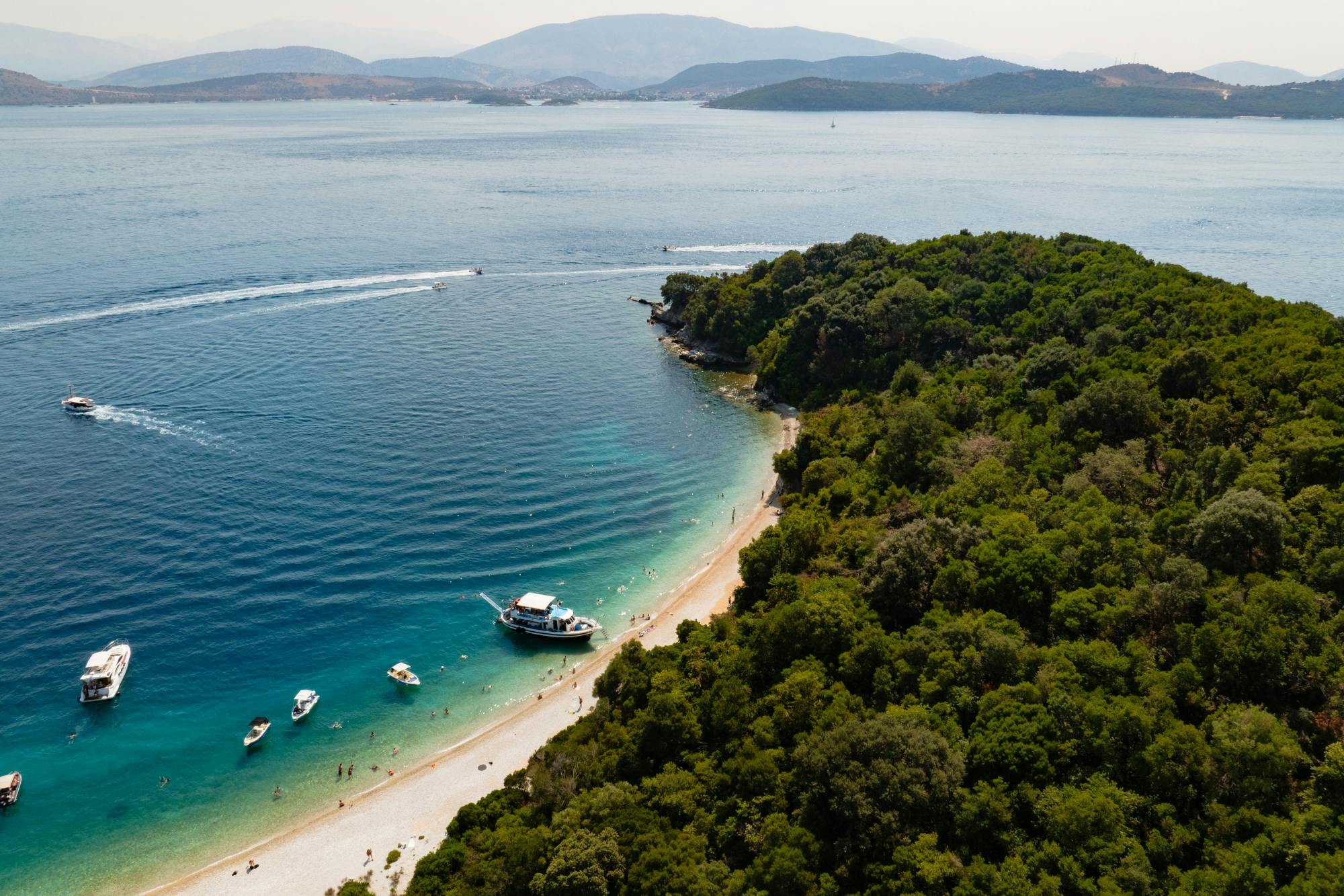 Corfu Blue Caves cruise with swim stops, lunch and optional transfers