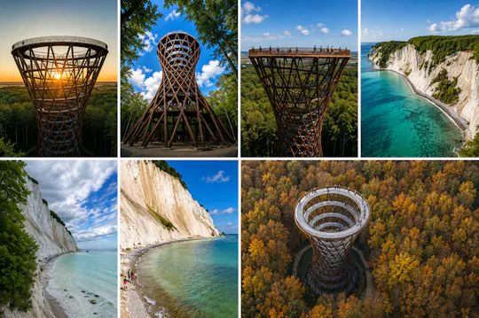 Experiência de dia inteiro em Møns Klint e na Torre da Floresta, com partida de Copenhaga