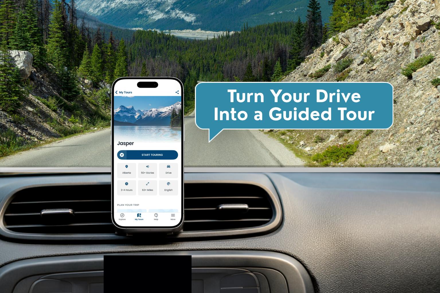 Route du parc national Jasper : Guide audio GPS autoguidé