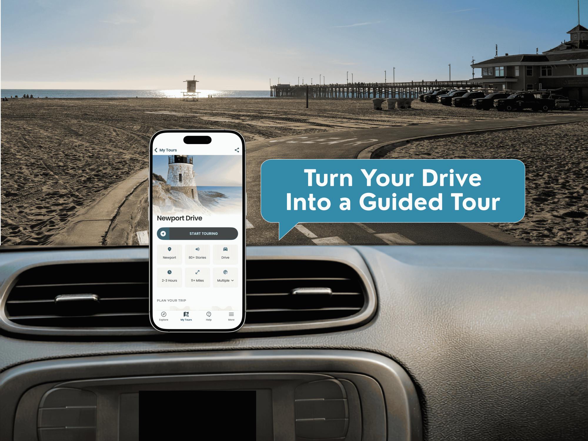 Selbstfahrende Audiotour durch die malerische Landschaft von Newport