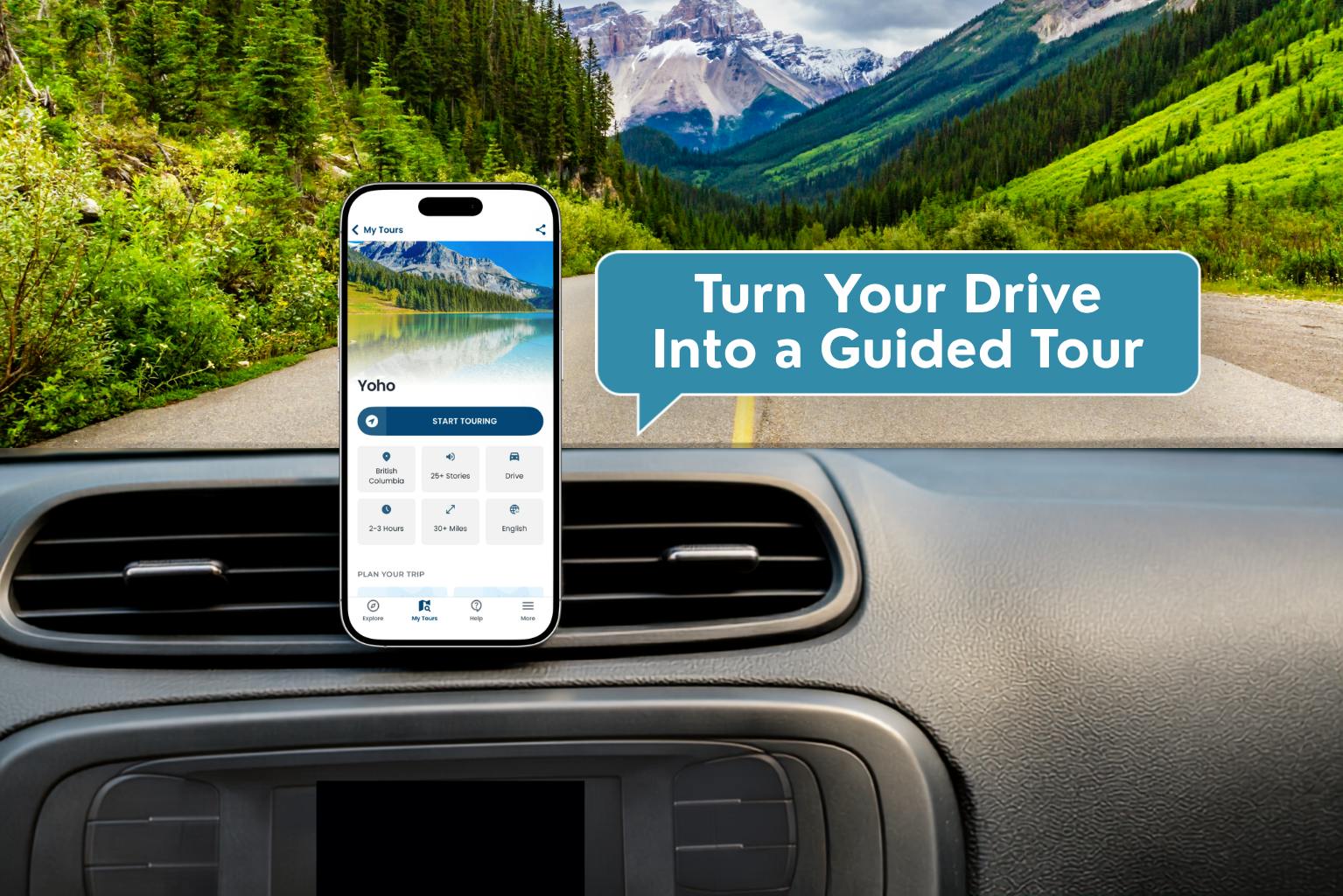 Yoho National Park self-guided driving audio tour